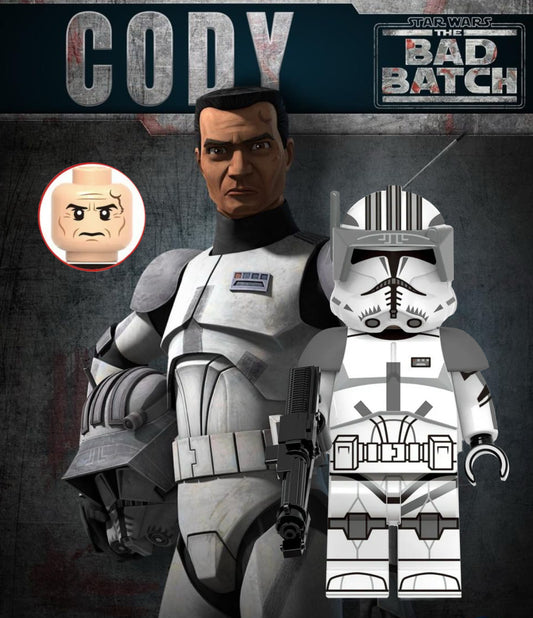 MINIFIGURE STAR WARS UNIVERS: CODY CLONETROOPER "THE BAD BATCH SAISON 2" Custom