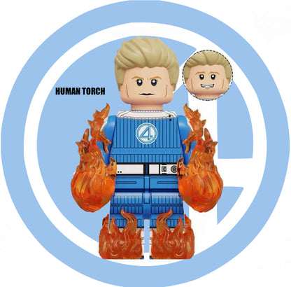 PREVENTE ♥️♥️♥️MINIFIGURE MARVEL UNIVERS:FANTASTIC FOUR HUMAN TORCH ♥️♥️♥️custom Disponibilité fin octobre 2025