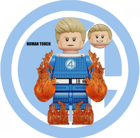 PREVENTE ♥️♥️♥️MINIFIGURE MARVEL UNIVERS:FANTASTIC FOUR HUMAN TORCH ♥️♥️♥️custom Disponibilité fin octobre 2025