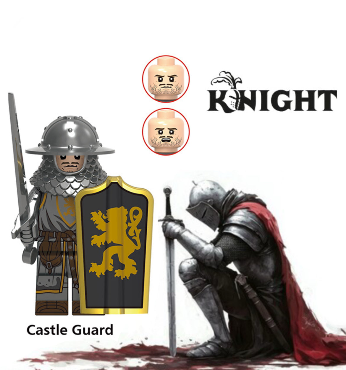 PREVENTE MINIFIGURE MÉDIÉVALE UNIVERS: CASTLE GUARD Custom Disponibilité mi-décembre 2025