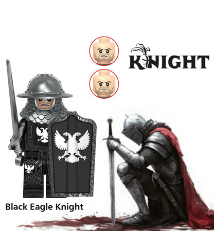 PREVENTE MINIFIGURE MÉDIÉVALE UNIVERS: BLACK EAGLE KNIGHT Custom Disponibilité mi-décembre 2025