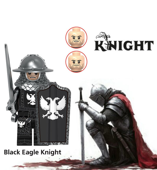 PREVENTE MINIFIGURE MÉDIÉVALE UNIVERS: BLACK EAGLE KNIGHT Custom Disponibilité mi-décembre 2025