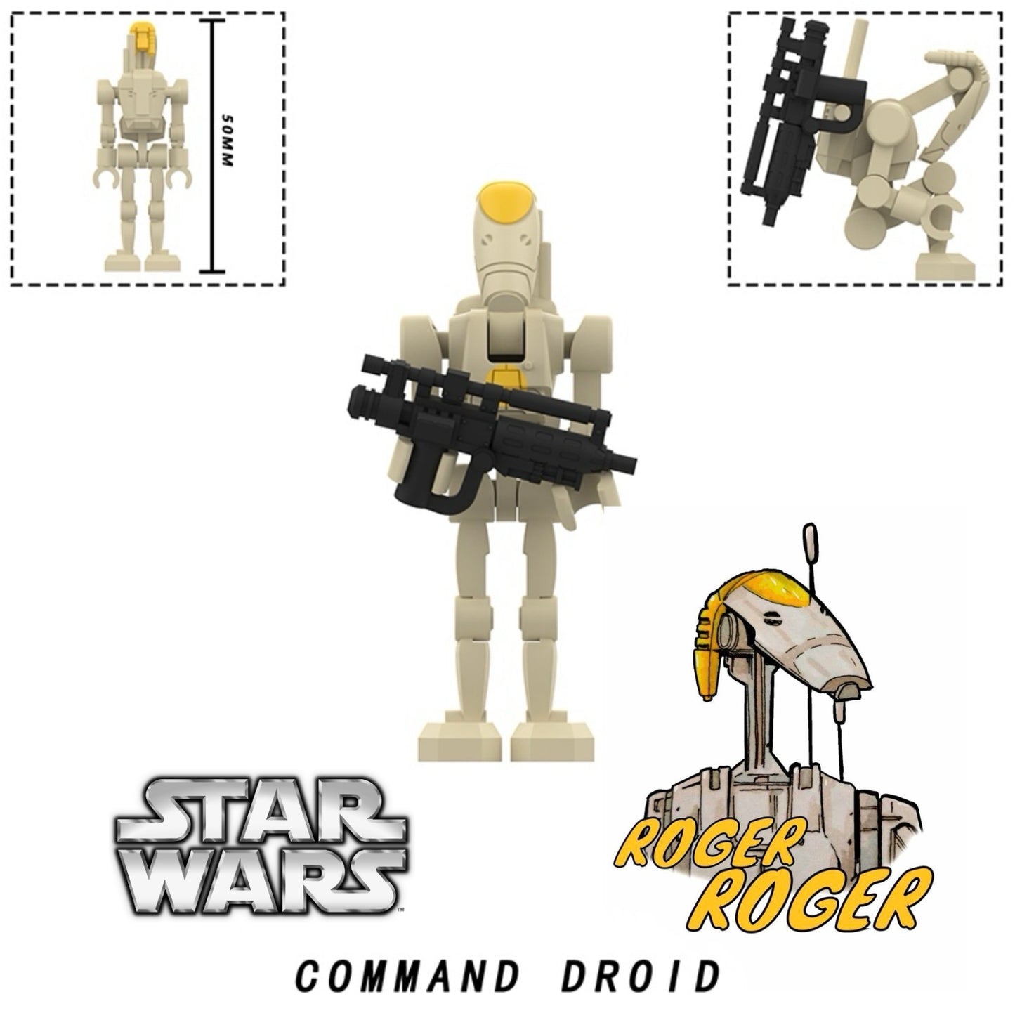 ⭐️TOP ZEDBRICK 2026⭐️MINIFIGURE STAR WARS UNIVERS: BATTLE DROID COMMAND OFFICER  (new model) ⭐️⭐️Custom Disponibilité fin juin 2026