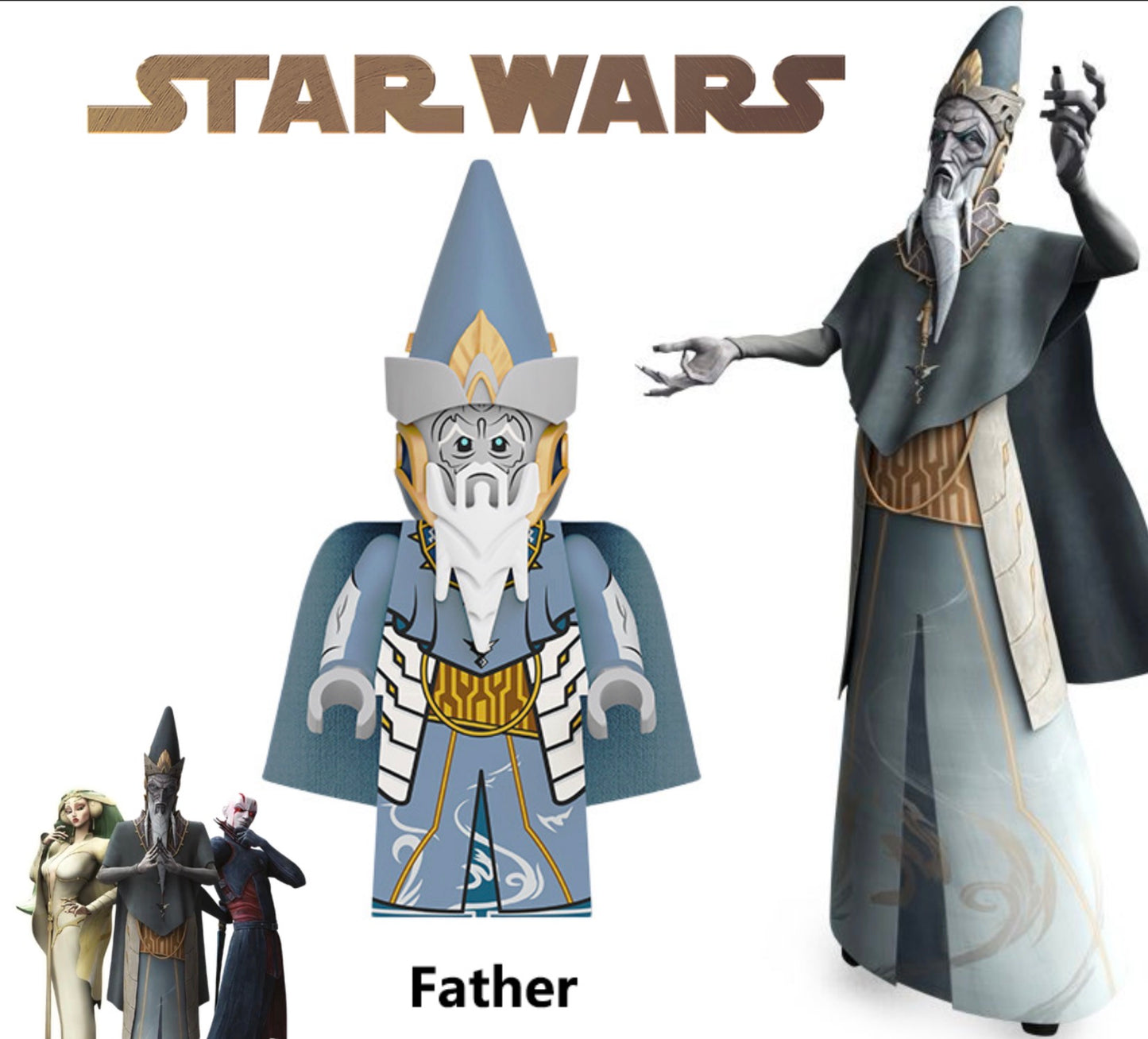 PREVENTE⭐️⭐️⭐️MINIFIGURE STAR WARS UNIVERS: FATHER ⭐️⭐️⭐️Custom Disponibilité fin juillet 2026