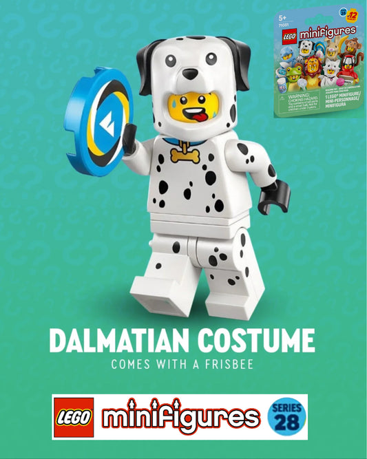 PREVENTE MINIFIGURE SÉRIES 28: DALMATIAN COSTUME "socle+fascicule" custom Disponibilité mi-janvier 2026