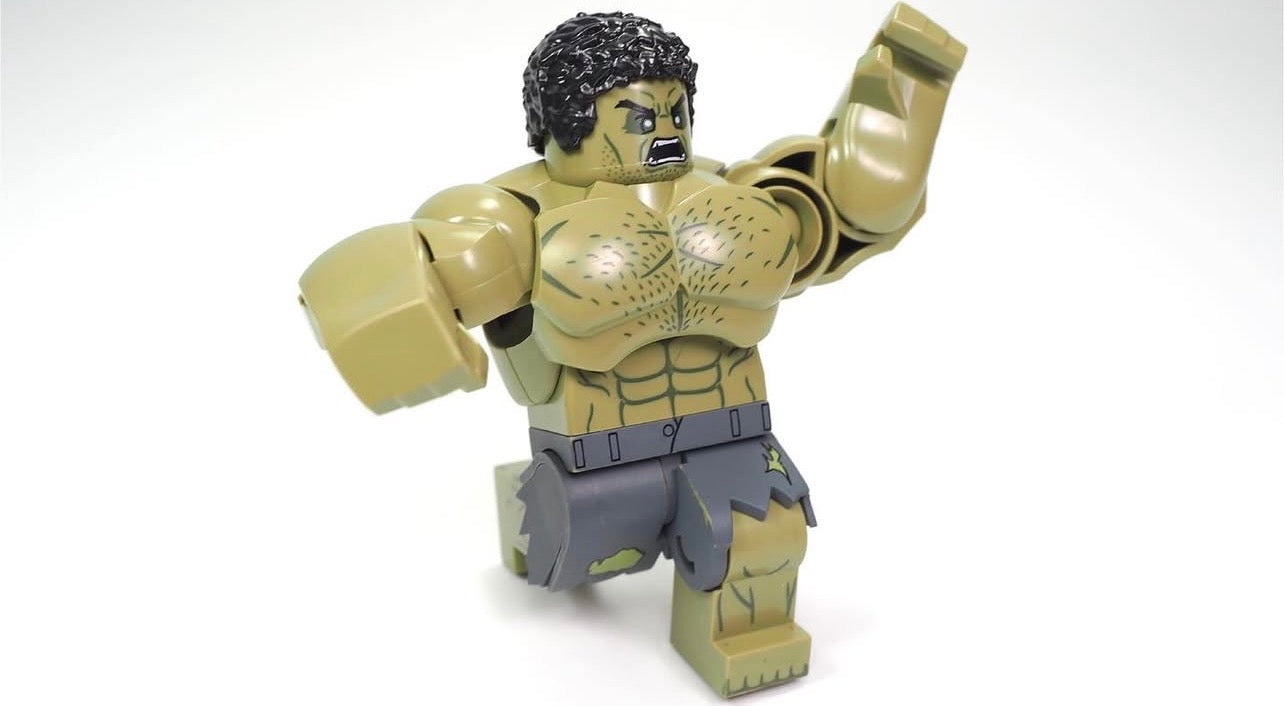 ♥️♥️♥️BIG MINIFIGURE MARVEL UNIVERS: HULK (A) ♥️♥️♥️custom