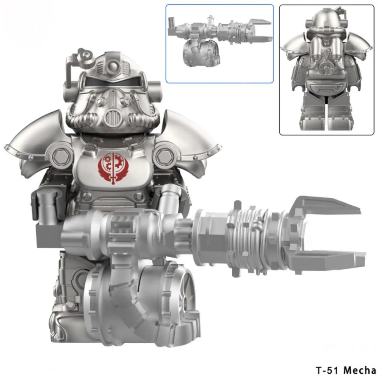 ♥️♥️TOP ZEDBRICK 2025 MINIFIGURE FALLOUT UNIVERS: T-51 MECHA ♥️♥️CUSTOM