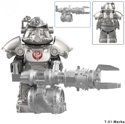 ♥️♥️TOP ZEDBRICK 2025 MINIFIGURE FALLOUT UNIVERS: T-51 MECHA ♥️♥️CUSTOM