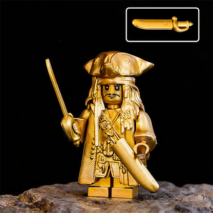 SUPERBE⭐️⭐️⭐️MINIFIGURE DISNEY UNIVERS EDITION LIMITÉE : JACK SPARROW GOLD ⭐️⭐️⭐️custom