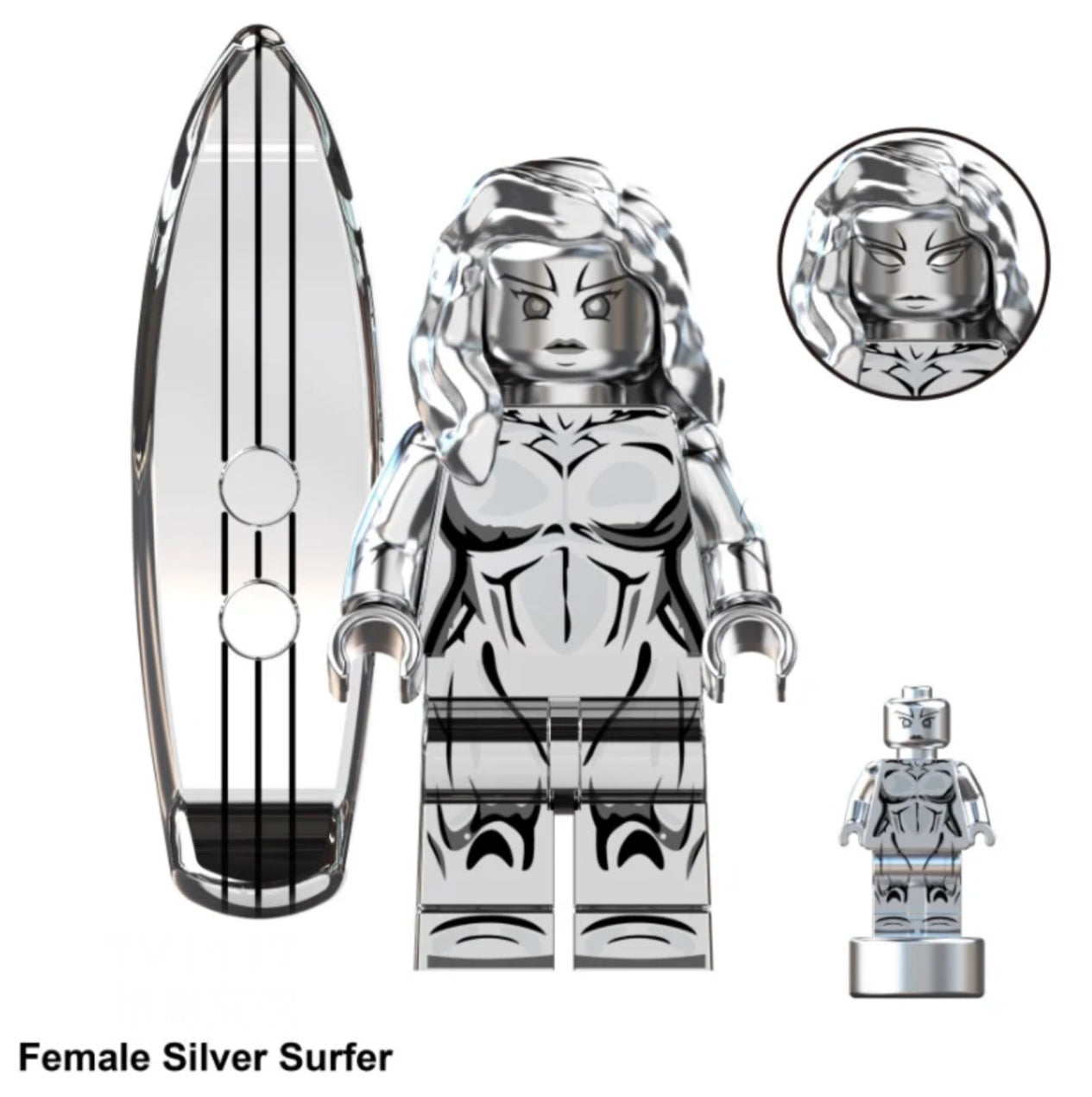 ♥️♥️MINIFIGURE FANTASTIC FOUR: SILVER D’ARGENT (FEMALE) ♥️♥️custom