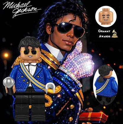 PREVENTE MINIFIGURE MUSIQUE UNIVERS : MICKAEL JACKSON 1984 GRAMMYS AWARDS custom Disponibilité juin 2026