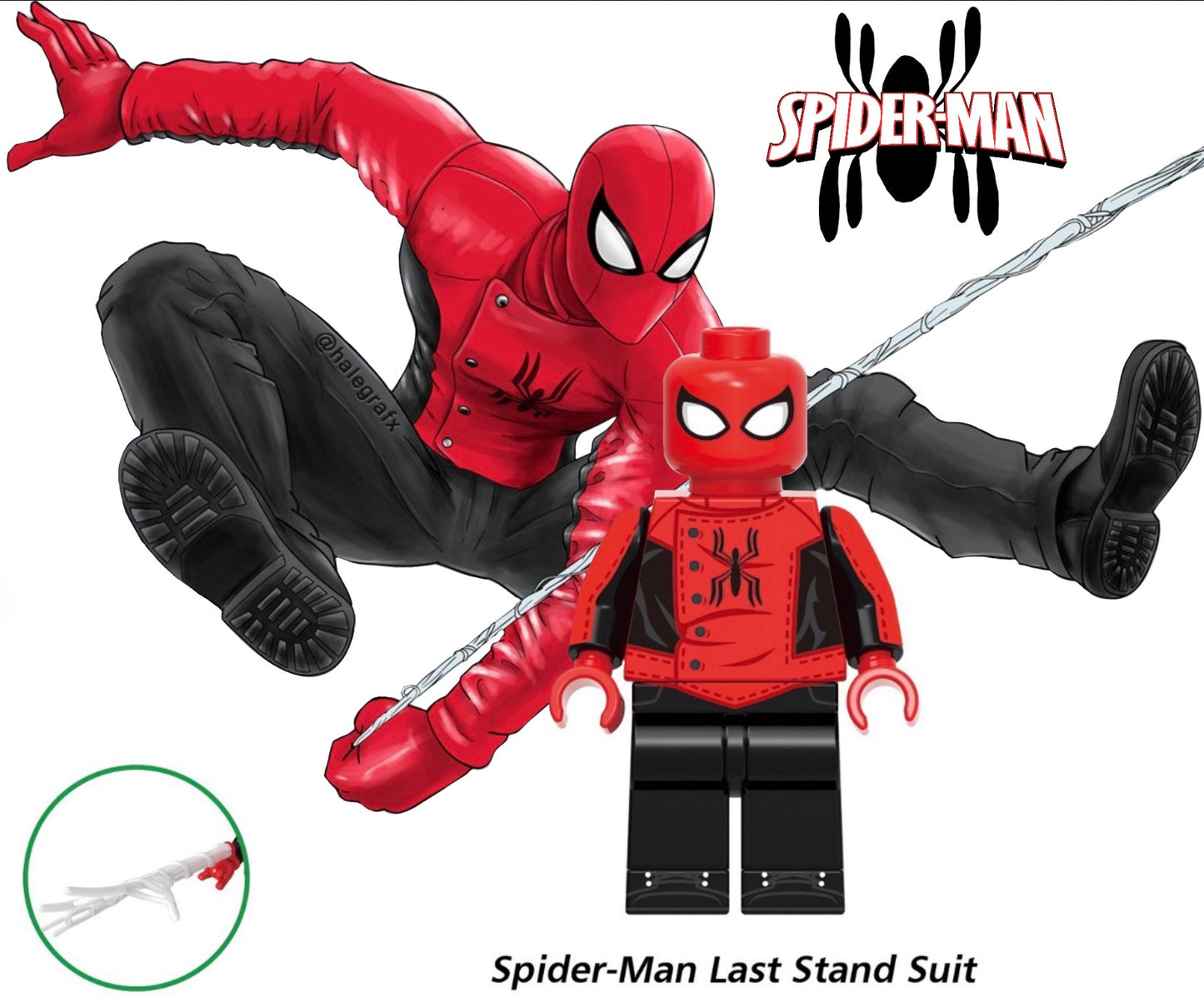 MINIFIGURE MARVEL UNIVERSE (SPIDERMAN): SPIDER-MAN LAST STAND SUIT Custom