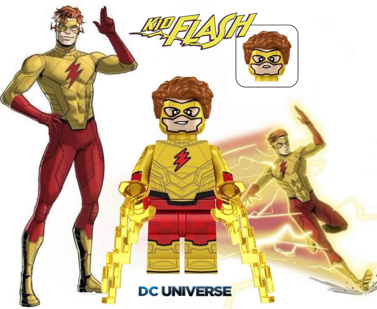 PREVENTE MINIFIGURE DC UNIVERS: KID FLASH Custom Disponibilité Octobre 2026