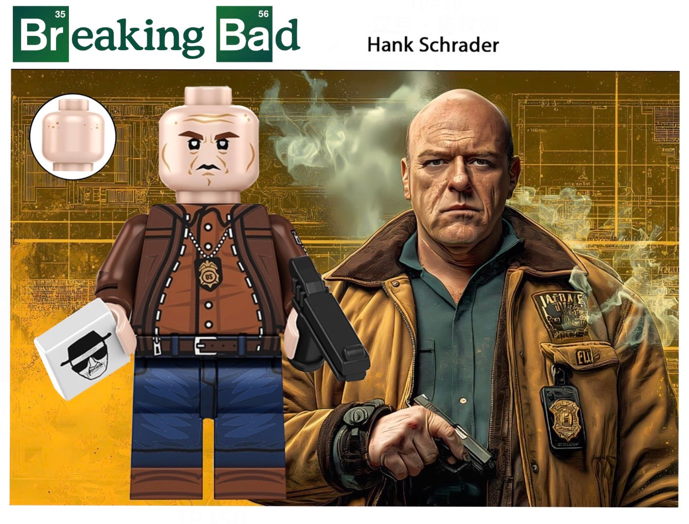 MINIFIGURE BREAKING BAD UNIVERS: HANK SCHRADER custom