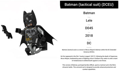 ⭐️⭐️⭐️MINIFIGURE DC UNIVERS BATMAN de 2018 :  BATMAN (Tactical suit)⭐️⭐️⭐️Custom (Dernière pièce)