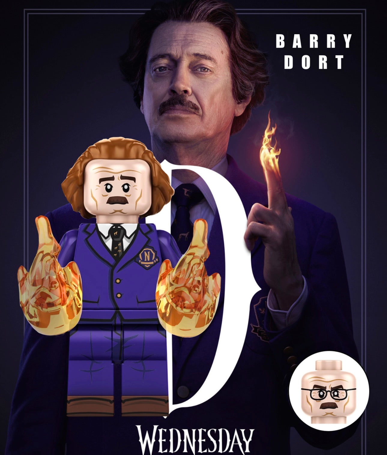 MINIFIGURE WEDNESDAY UNIVERS: BARRY DORT Custom