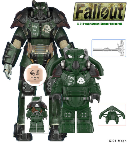 MINIFIGURE FALLOUT UNIVERS: X-01 Power Armor (Gunner Corporal) CUSTOM