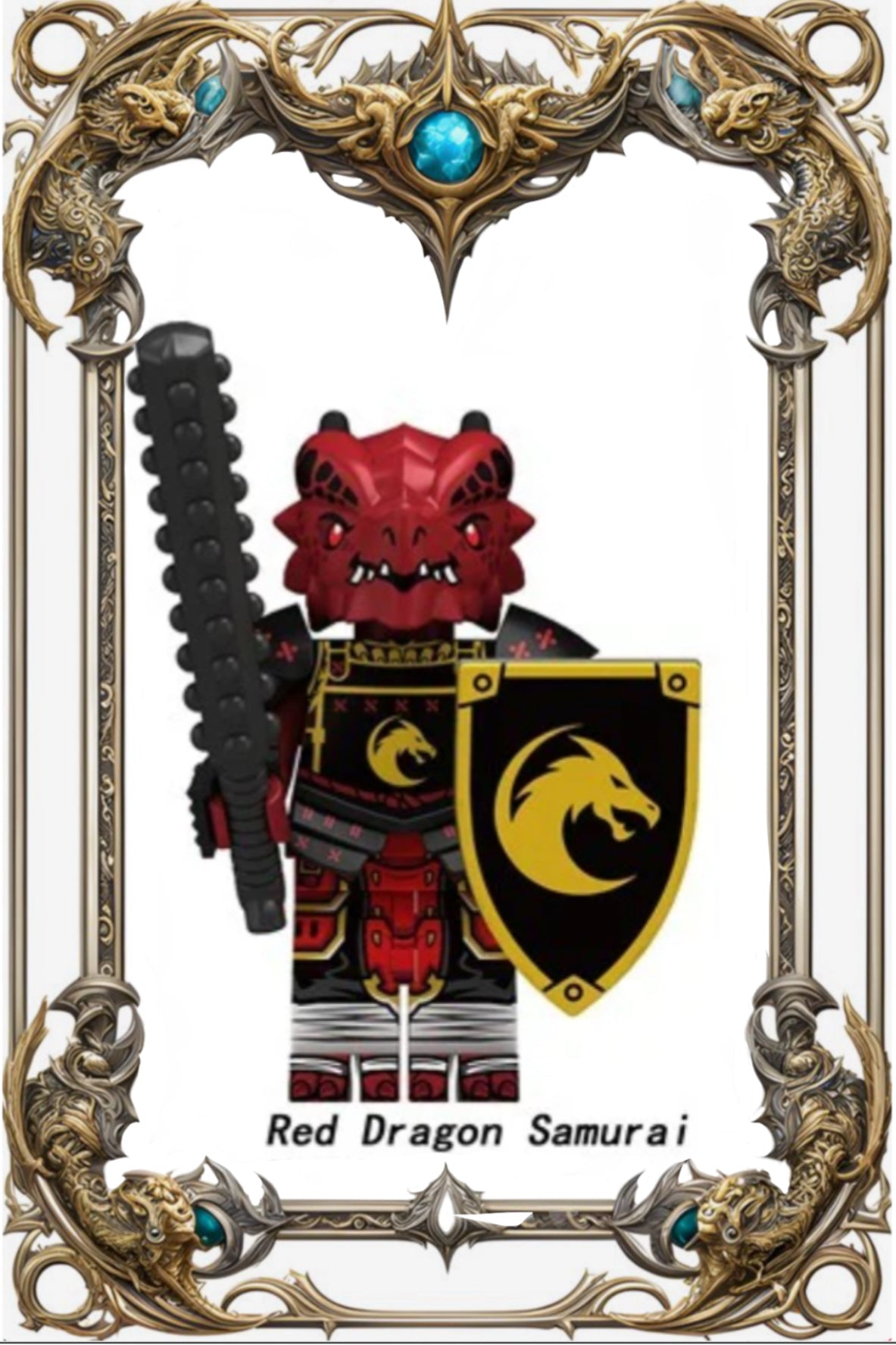 PREVENTE MINIFIGURE MÉDIÉVALE UNIVERS: RED DRAGON SAMOURAÏ Custom Disponibilité fin septembre 2025