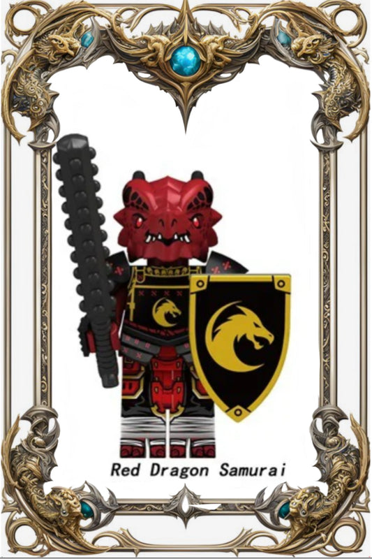 PREVENTE MINIFIGURE MÉDIÉVALE UNIVERS: RED DRAGON SAMOURAÏ Custom Disponibilité fin septembre 2025