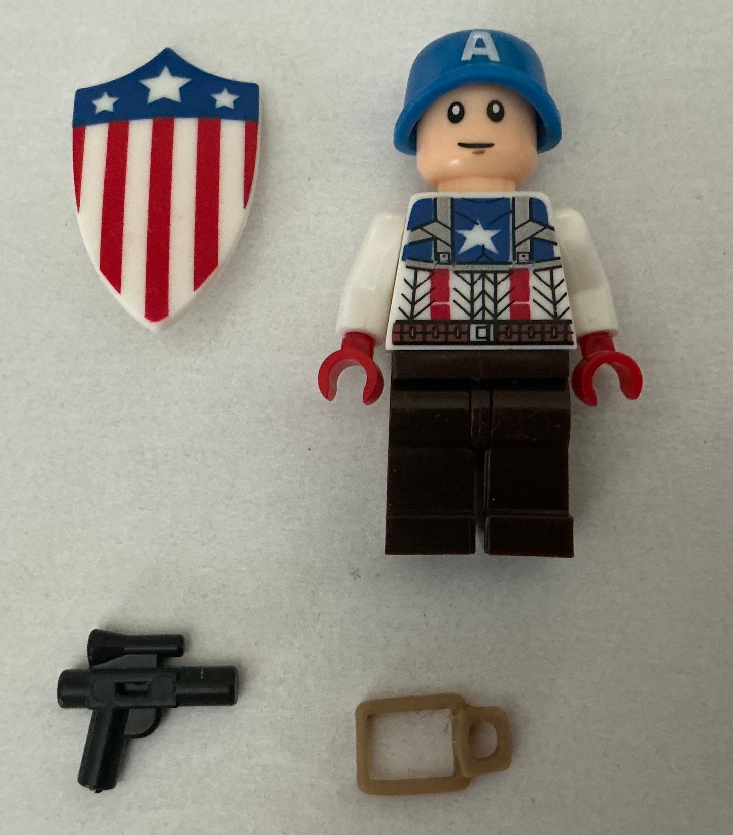 😍😍INTROUVABLE😍😍 MINIFIGURE MARVEL UNIVERS: CAPTAIN AMERICA THE FIRST AVENGERS (Edition 2014) custom ⚠️⚠️une seule pièce en stock