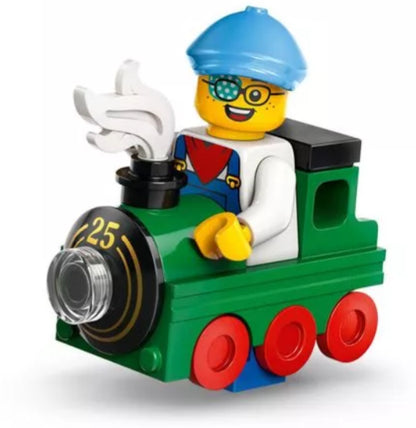 MINIFIGURE SÉRIES 25: le garçon train "socle+fascicule" custom