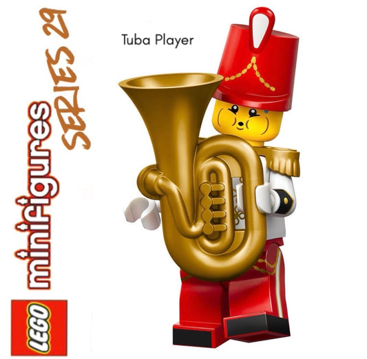 LEGO MINIFIGURE SÉRIES 29: TUBA PLAYER "socle+fascicule"  ORIGINAL LEGO MINIFIGURINES