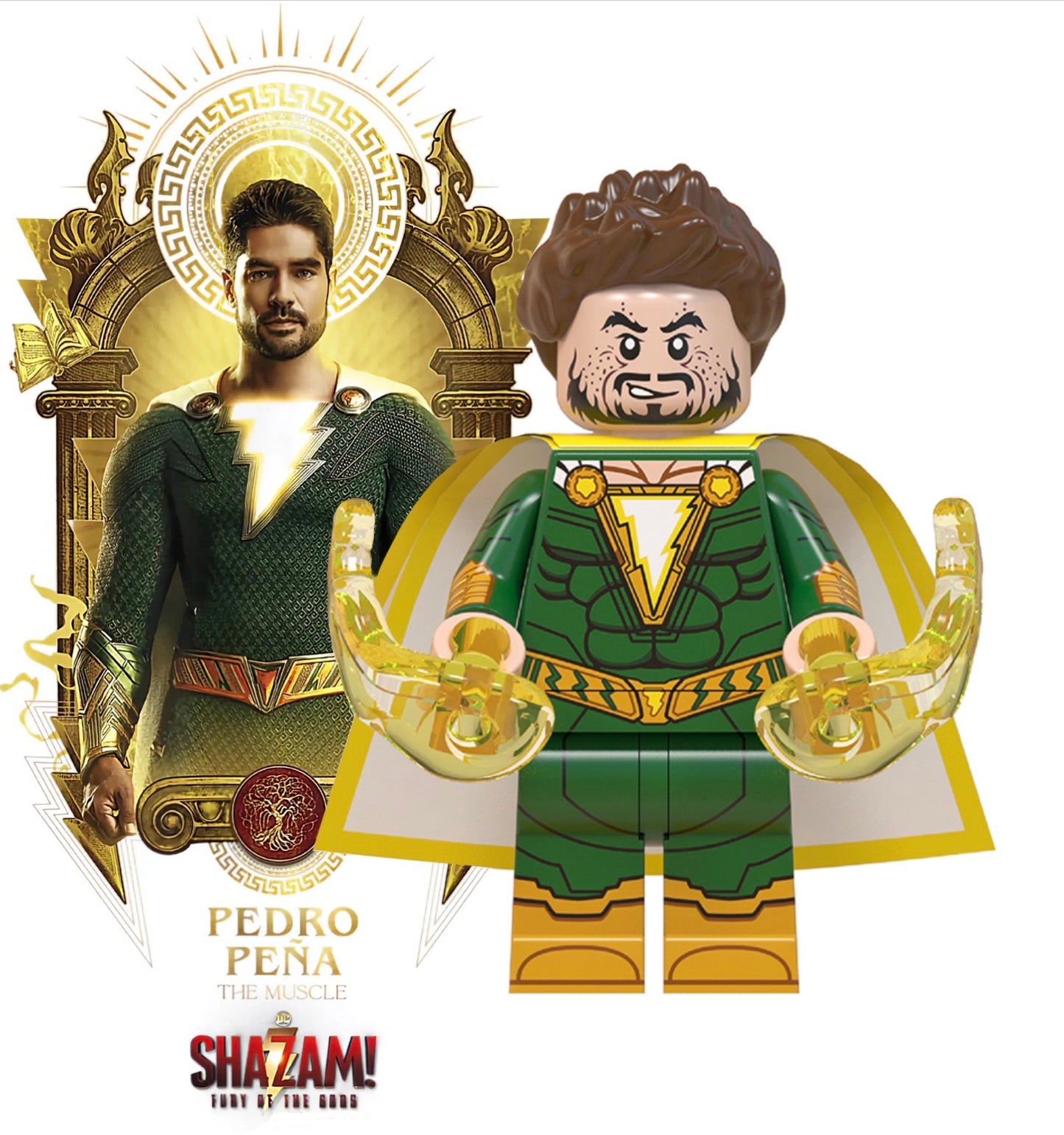 MINIFIGURE DC UNIVERS SHAZAM de 2019 : PEDRO PENA Custom (Dernière pièce)