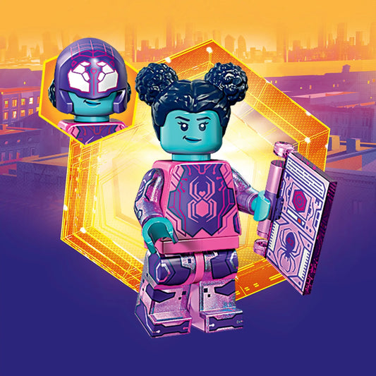 PREVENTE LEGO MINIFIGURE SÉRIES ACROSS THE SPIDER-VERSE : SPIDER-BYTE "Socle+Fascicule inclus " Disponibilité mi-septembre 2025