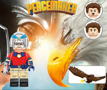 ♥️♥️♥️MINIFIGURE DC UNIVERS : PEACEMAKER (CASQUE CHROMÉ)♥️♥️♥️custom