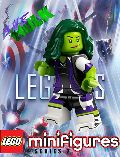 MINIFIGURE MARVEL SÉRIES 2: She-Hulk "Socle+Fascicule inclus "