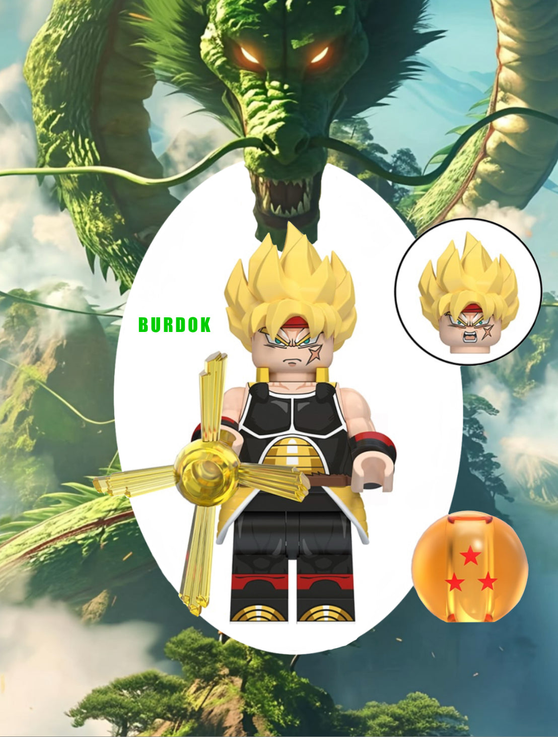 MINIFIGURE DRAGON BALL Z UNIVERS: BURDOCK Custom