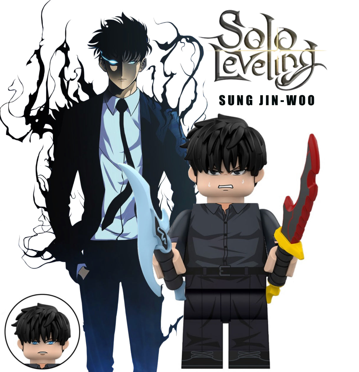 PREVENTE MINIFIGURE SOLO LEVELING UNIVERS: SUNG JIN-WOO custom Disponibilité fin octobre 2025