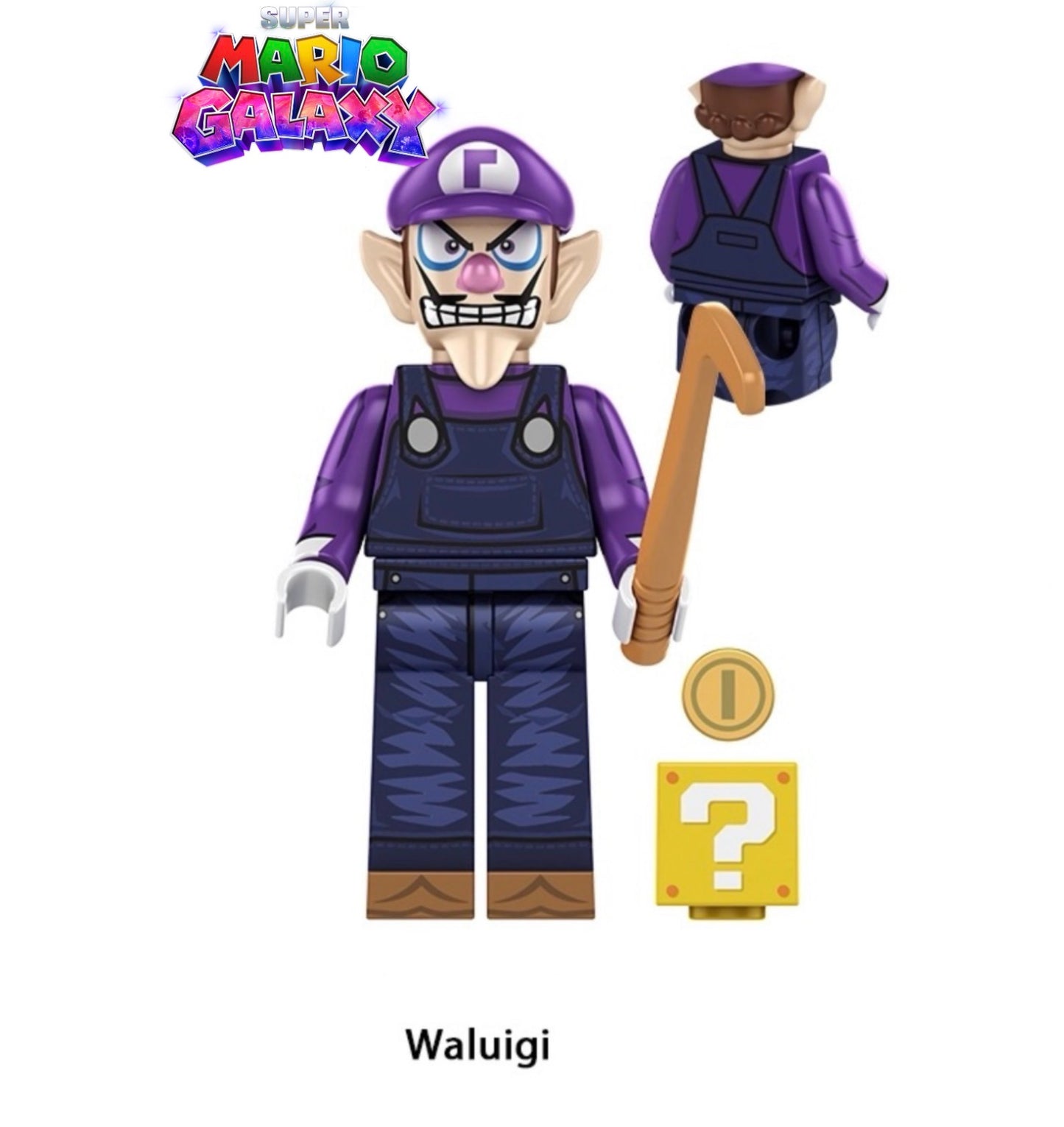MINIFIGURE SUPER MARIO GALAXIE UNIVERS: WALUIGI custom