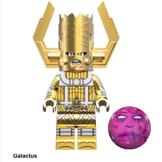 ♥️♥️♥️MINIFIGURE MARVEL UNIVERS: GALACTUS  (version chrome) ♥️♥️♥️custom
