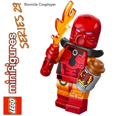 LEGO MINIFIGURE SÉRIES 29: BIONICLE COSPLAYER "socle+fascicule"  ORIGINAL LEGO MINIFIGURINES
