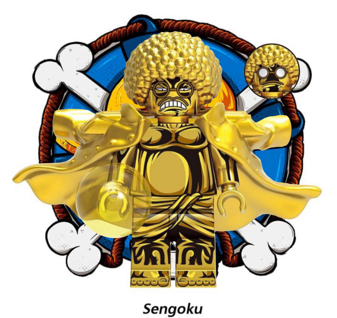 ♥️♥️MINIFIGURE ONE PEACE: SENGOKU ♥️♥️custom