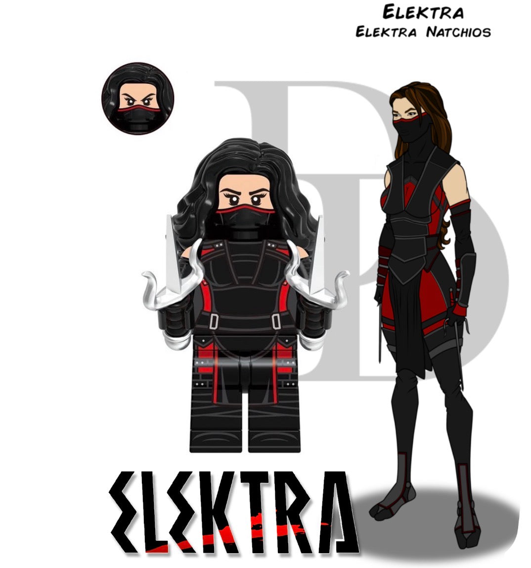 MINIFIGURE MARVEL UNIVERS: ELAKTRA NATCHIOS custom