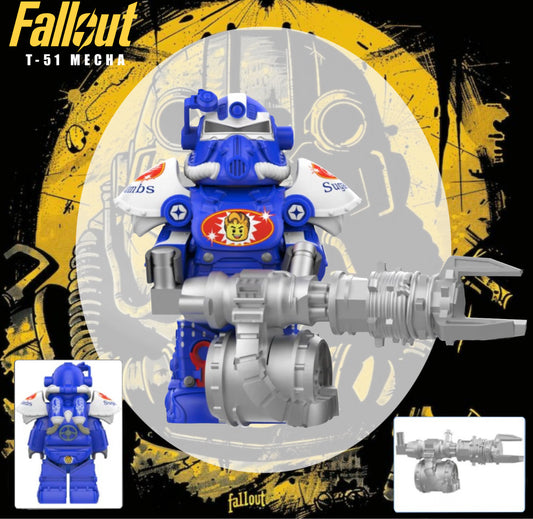 ♥️♥️TOP ZEDBRICK 2025 MINIFIGURE FALLOUT UNIVERS: T-51 MECHA ♥️♥️CUSTOM