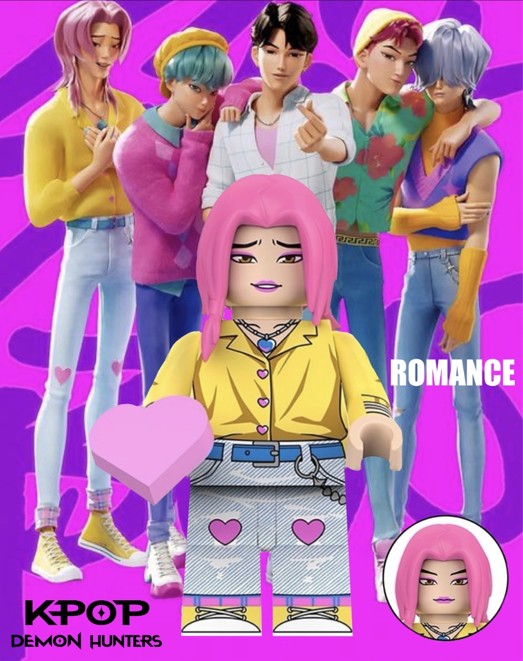 ♥️♥️♥️MINIFIGURE K-POP DÉMON HUNTER UNIVERS : ROMANCE ♥️♥️♥️custom