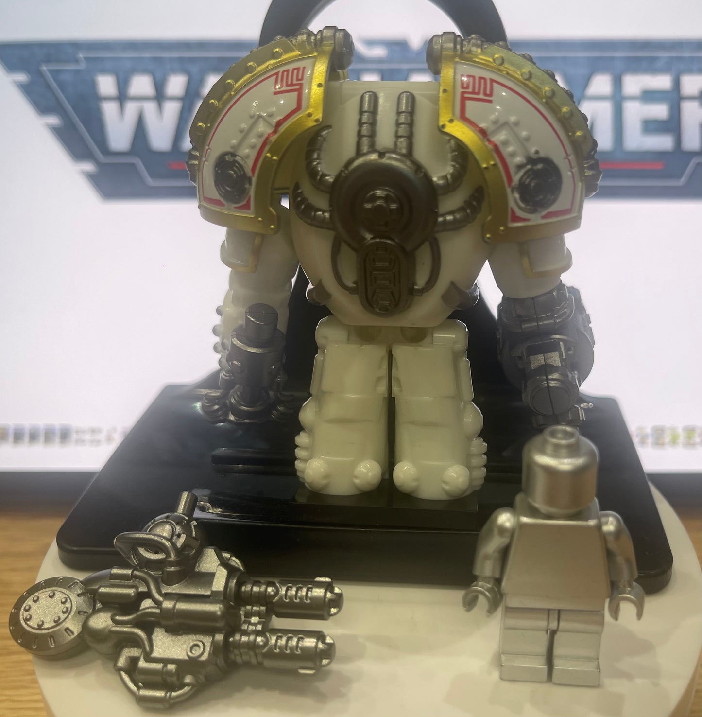 ⭐️⭐️⭐️BIG MINIFIGURE WARHAMMER 40K UNIVERS: SATURNINE PATTERN-WHITE SCARS ⭐️⭐️⭐️custom