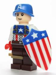 😍😍INTROUVABLE😍😍 MINIFIGURE MARVEL UNIVERS: CAPTAIN AMERICA THE FIRST AVENGERS (Edition 2014) custom ⚠️⚠️une seule pièce en stock