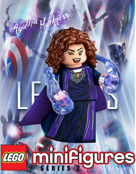 MINIFIGURE MARVEL SÉRIES 2: Agatha Harkness "Socle+Fascicule inclus "