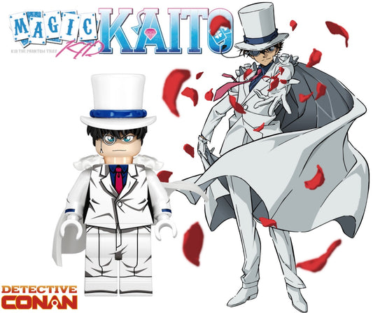 ⭐️⭐️⭐️SUPERBE MINIFIGURE DÉTECTIVE CONAN UNIVERS: KAITOU KID ⭐️⭐️⭐️custom