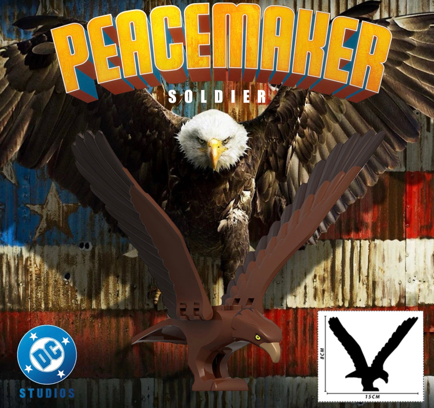 ⭐️⭐️⭐️BIG MINIFIGURE DC UNIVERS : SOLDIER (PEACEMAKER SAISON 2)⭐️⭐️⭐️custom