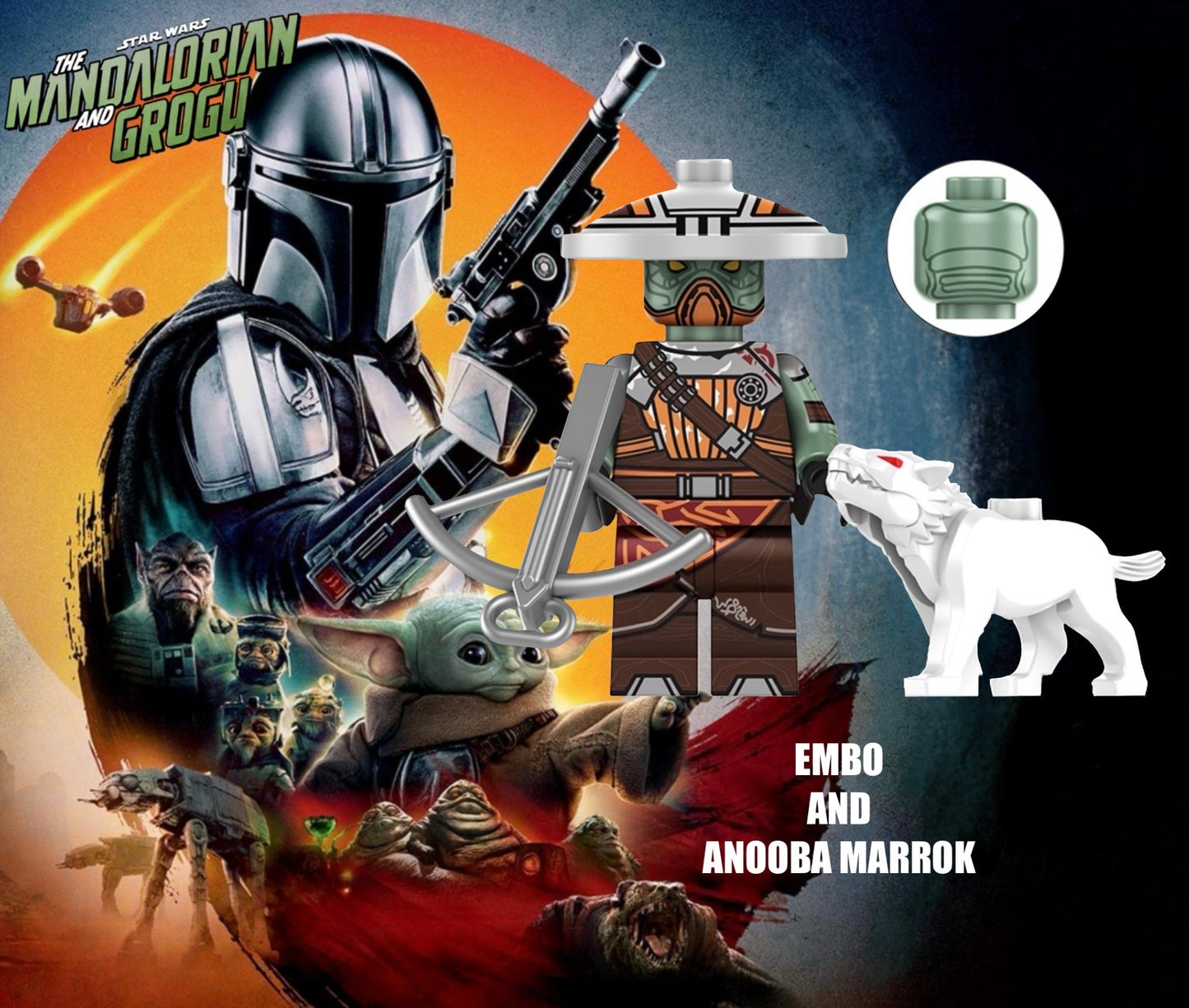 PREVENTE MINIFIGURE STAR WARS UNIVERS(The Mandalorian and Grogu): EMBO AND  ANOOBA MARROK Custom Disponibilité fin juin 2026