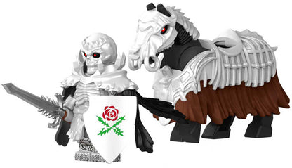 ♥️♥️♥️MINIFIGURE BERSERK UNIVERS: SKULL KNIGHT AND SKULL KNIGHT’S HORSE ♥️♥️♥️custom