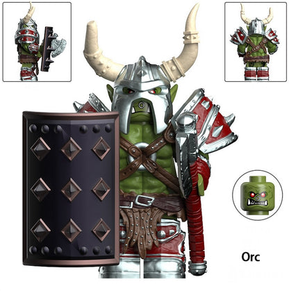 PRÉVENTE♥️♥️♥️MINIFIGURE WORLD OF WARCRAFT UNIVERS: ORC ♥️♥️♥️ custom Disponibilité