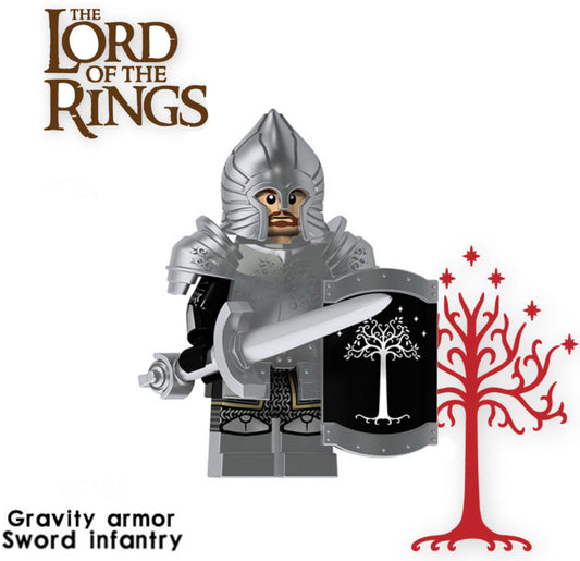 MINIFIGURE LOTR/ THE HOBBIT UNIVERS: GONDOR KNIGHT SOLDIER custom