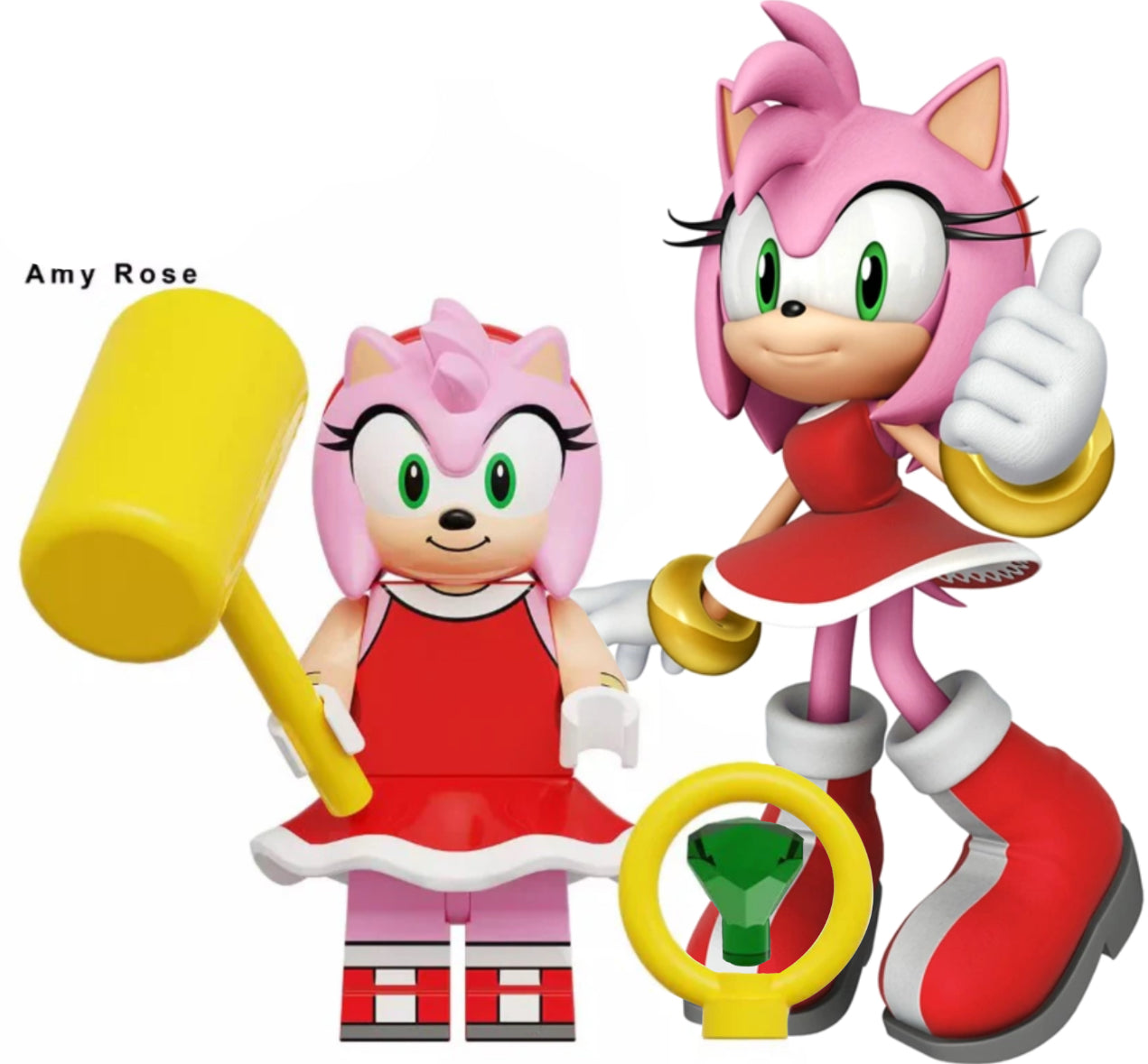 MINIFIGURE  SONIC UNIVERS : AMY ROSE Custom