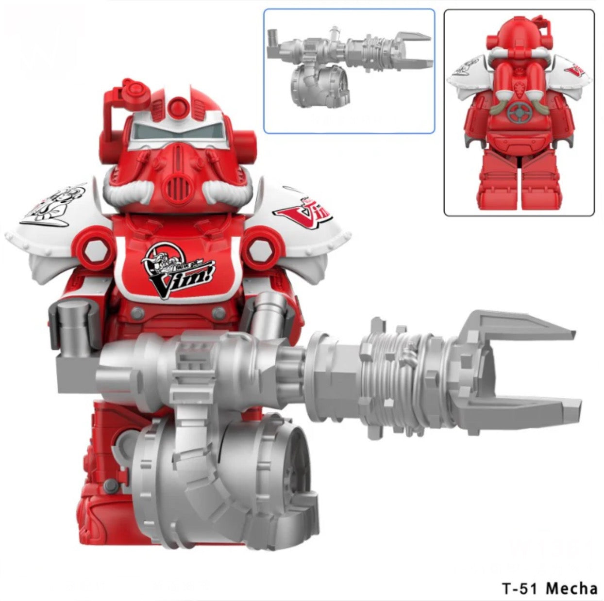 ♥️♥️TOP ZEDBRICK 2025 MINIFIGURE FALLOUT UNIVERS: T-51 MECHA ♥️♥️CUSTOM
